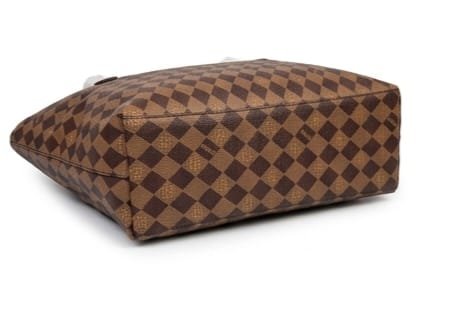 Zip tote bag brown check bottom - Faizan Imported Bags
